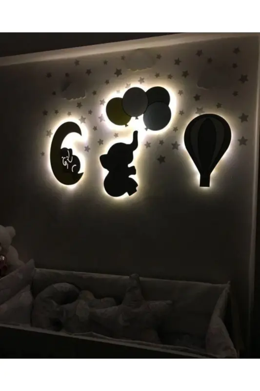 Baby/Children's Room Wooden Decorative Lighting Baby Gift - 3