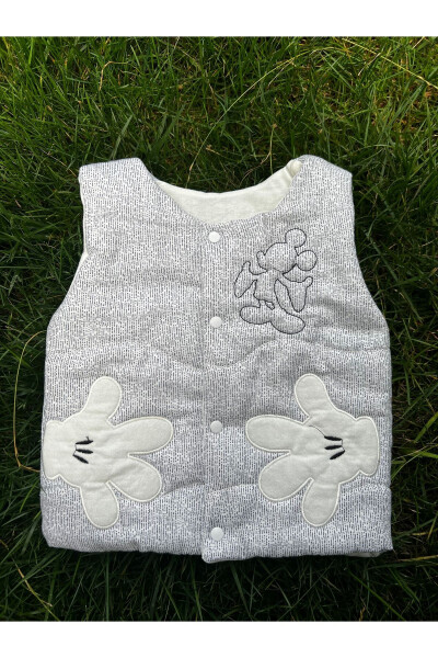 Baby/Kid Seasonal Embroidered Cotton Lined Vest - 1