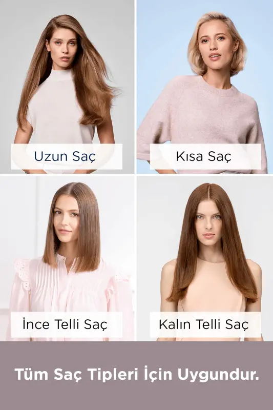 Air Styler 1000W 200 Derece İyon Etkili 4 Başlıklı Hava Üflemeli Saç Şekillendirici Seti Gri AS136E - 12