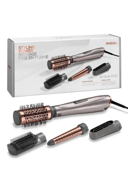 Babyliss Air Styler 1000 AS136E Havo bilan Fırçalanuvchi Soch Shakillantirish To'plami - 1