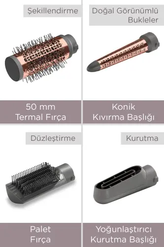 Babyliss Air Styler 1000 AS136E Havo bilan Fırçalanuvchi Soch Shakillantirish To'plami - 6
