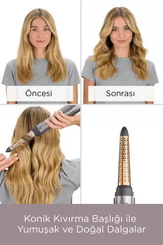 Babyliss Air Styler 1000 AS136E Havo bilan Fırçalanuvchi Soch Shakillantirish To'plami - 10