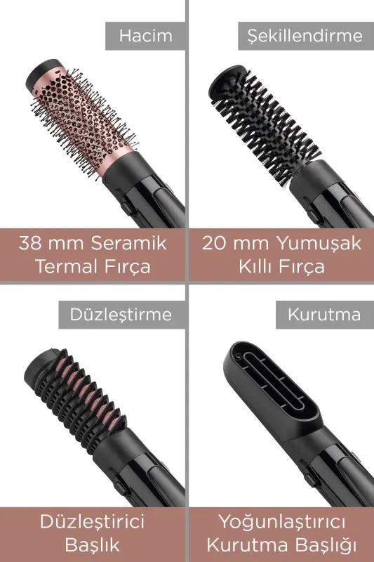 Babyliss Perfect Finish Hot Air Styler Set (4 Accessories) - As126e - 20