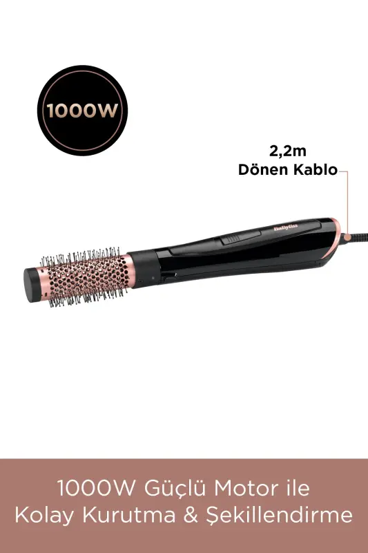 Perfect Finish 1000W 220 Derece Kurutma ve 4 Başlıklı Hava Üflemeli Saç Şekillendirici Seti AS126E - 2