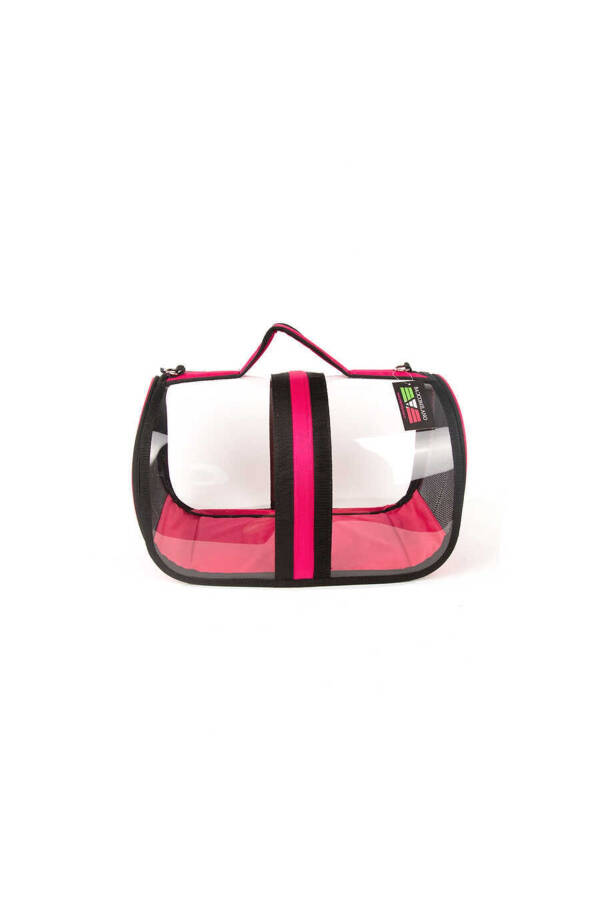Bacco Milano Şeffaf Kedi Ve Köpek Taşıma Çantası Pembe 28x44x28 Cm - beyaz - 1