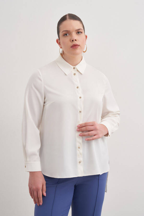 Back Detailed Woven Tunic - 1