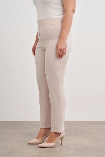 Back Pocket Trousers with Elastic Waistband - 4