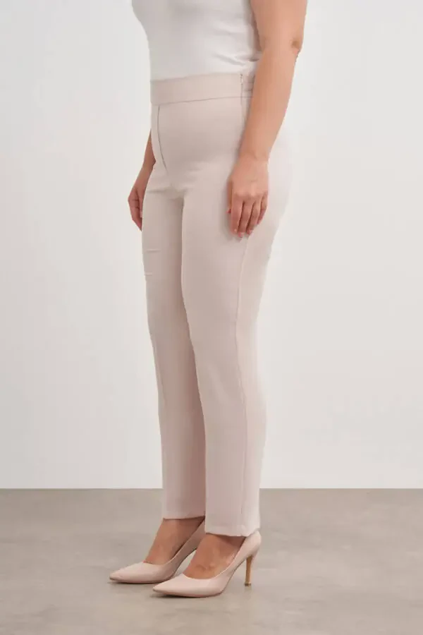 Back Pocket Trousers with Elastic Waistband - 4