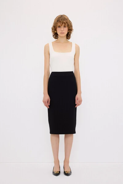 Back Zipper Pencil Skirt - ADL