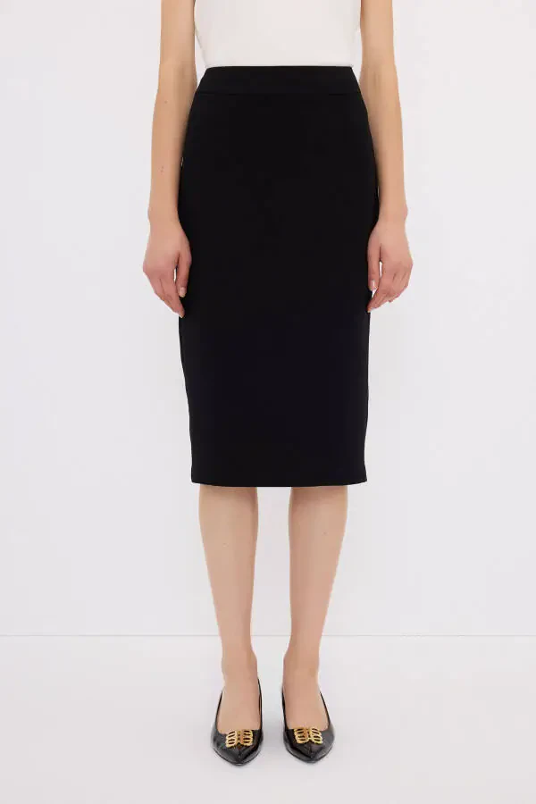 Back Zipper Pencil Skirt - 3