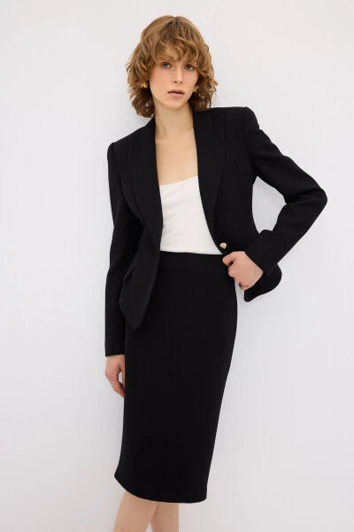 Back Zipper Pencil Skirt - 4