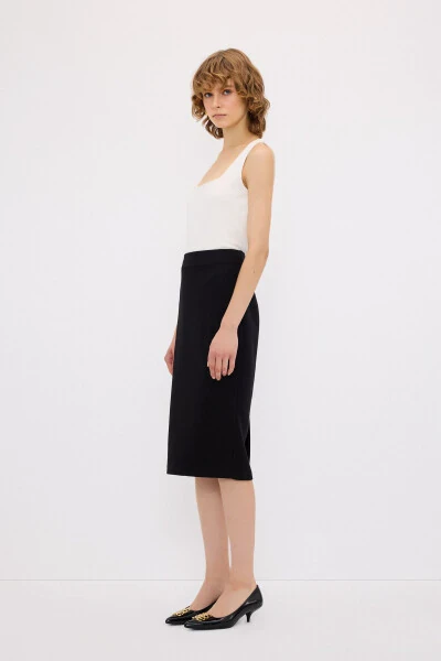 Back Zipper Pencil Skirt - 5
