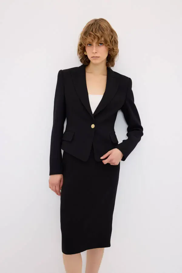 Back Zipper Pencil Skirt - 6