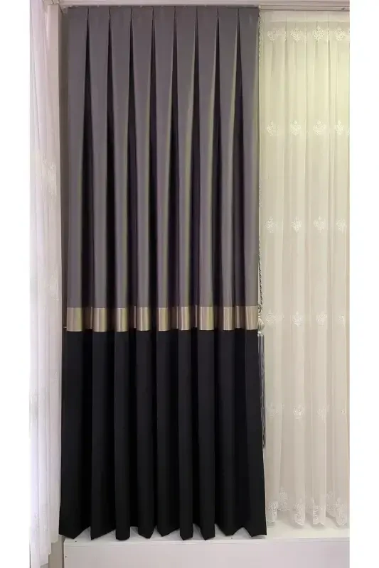 Backdrop Background Curtain Smoke Black (single Wing)-Smoke Black - 1