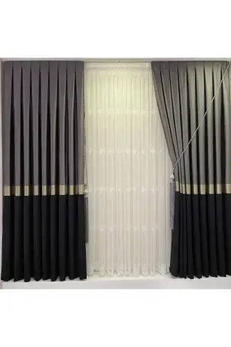 Backdrop Background Curtain Smoke Black (single Wing)-Smoke Black - FON DÜNYASI (1)