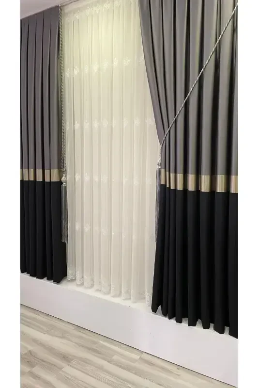 Backdrop Background Curtain Smoke Black (single Wing)-Smoke Black - 3