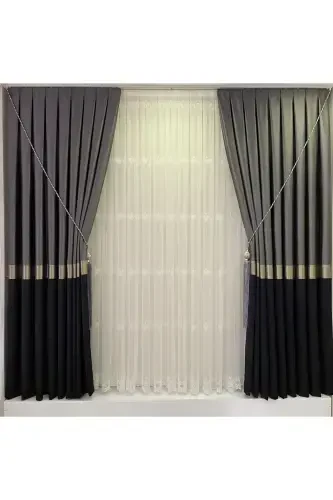 Backdrop Background Curtain Smoke Black (single Wing)-Smoke Black - 5