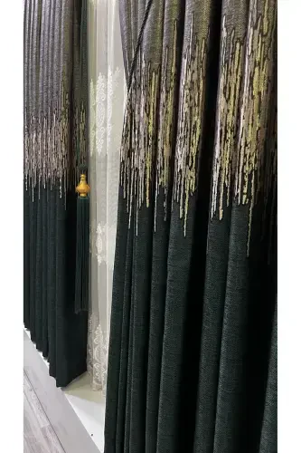 Backdrop Fabric Curtain Emerald Green-Emerald Green - FON DÜNYASI (1)