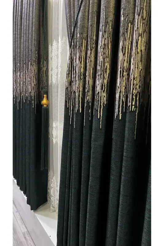 Backdrop Fabric Curtain Emerald Green-Emerald Green - 2