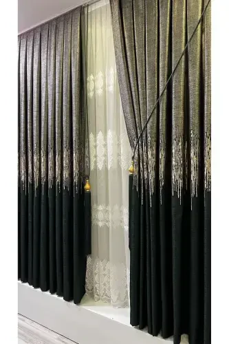 Backdrop Fabric Curtain Emerald Green-Emerald Green - 4