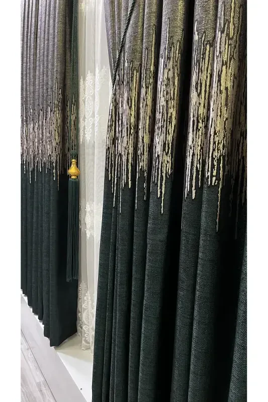 Backdrop Fabric Curtain Emerald Green-Emerald Green - 5