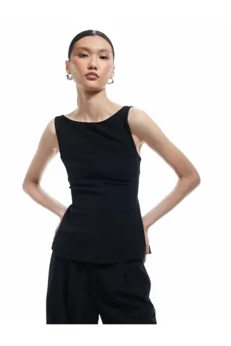 Backless Bow Detailed Sleeveless Blouse - KOTON (1)