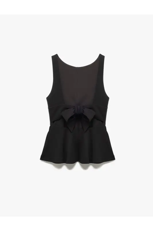 Backless Bow Detailed Sleeveless Blouse - 3