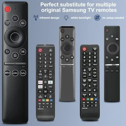 Backlit Replacement Remote Universal for Samsung Smart TVs - 3