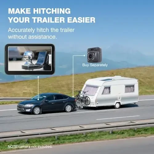 Backup Camera Monitor Only - 7 Inch HD Image Back up Camera Screen for Cars Trucks SUVs Vans RVs Trailers Campers, Dashboard/Windshield Installation, 12V/24V, Camera Not Included (7 Inch) - 7