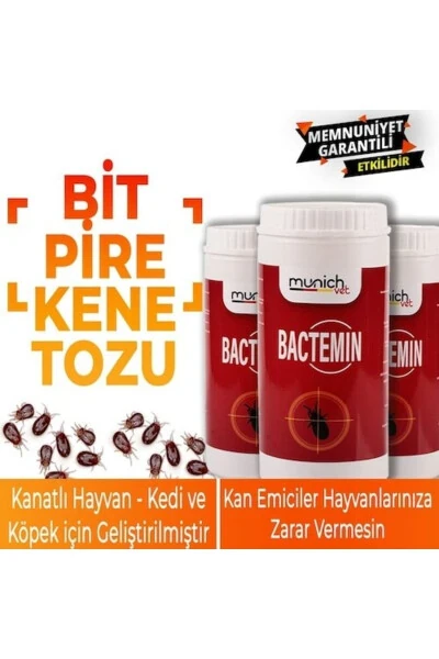 Bactemin Akarsid Natural Poultry Mite Tick Parasite Powder 500 gr - MUNICH VET