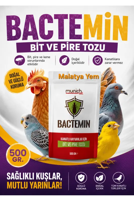 Bactemin Akarsid Natural Poultry Mite Tick Parasite Powder 500 gr - 1
