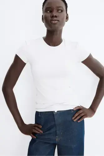 Badanga o'tiradigan futbolka - Ochiq kulrang - 3