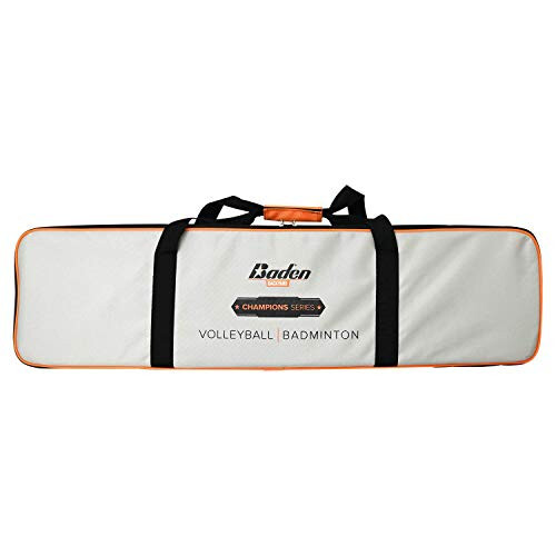 Baden Champions Volleyball/Badminton Portable Combo Set, 4 Raquets + 3 Birdies + Boundary + Volleyball + Pump + Carry Bag - 12