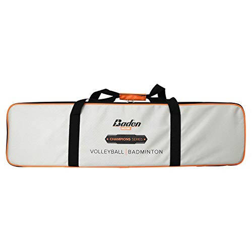 Baden Champions Volleyball/Badminton Portable Combo Set, 4 Raquets + 3 Birdies + Boundary + Volleyball + Pump + Carry Bag - 12