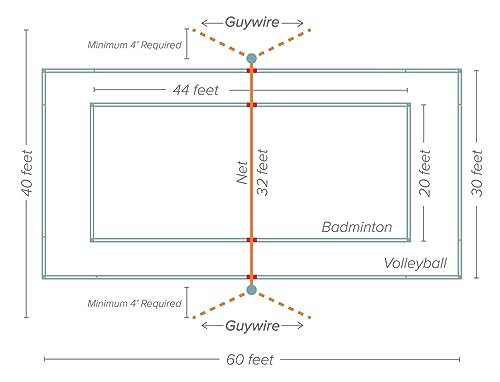 Baden Champions Volleyball/Badminton Portable Combo Set, 4 Raquets + 3 Birdies + Boundary + Volleyball + Pump + Carry Bag - 13