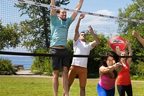 Baden Champions Volleyball/Badminton Portable Combo Set, 4 Raquets + 3 Birdies + Boundary + Volleyball + Pump + Carry Bag - 2