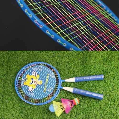 Badminton Racket for Children 1 Pair, Nylon Alloy Durable Badminton Racquet Set for Kids Indoor/Outdoor Sport Game（Including 4 Badminton and 2 Table Tennis） - 4