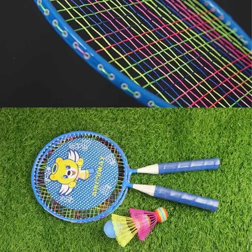 Badminton Racket for Children 1 Pair, Nylon Alloy Durable Badminton Racquet Set for Kids Indoor/Outdoor Sport Game（Including 4 Badminton and 2 Table Tennis） - 4