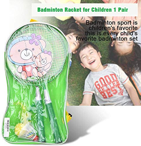 Badminton Racket for Children 1 Pair, Nylon Alloy Durable Badminton Racquet Set for Kids Indoor/Outdoor Sport Game（Including 4 Badminton and 2 Table Tennis） - 2