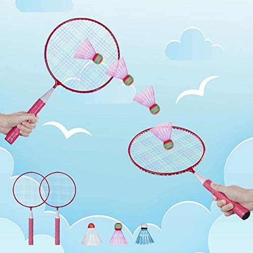 Badminton Racket for Children 1 Pair, Nylon Alloy Durable Badminton Racquet Set for Kids Indoor/Outdoor Sport Game（Including 4 Badminton and 2 Table Tennis） - 2