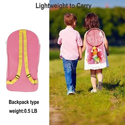 Badminton Rackets for Children,12 in 1 Shuttlecocks Racquet Sports Set w/Lightweight Carrying Bag for Kids Professionals Beginner Players Indoor Outdoor Sport Game - 2