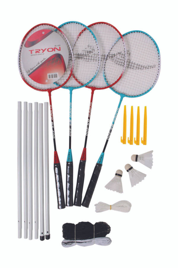 Badminton Raket Set Ağ Dahil-Renkli - 1