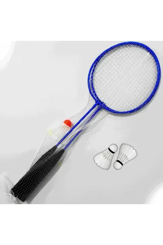 Badminton Set 2 Rackets 3 Balls-Blue - SLİPT