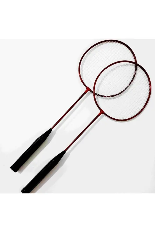 Badminton Seti 2 Raket 3 Top-Bordo - 2