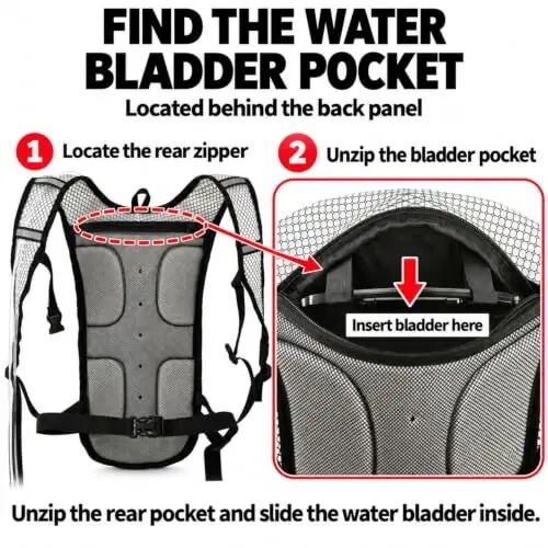 Baen Sendi 2 Pack Hydration Pack with 2L Backpack Water Bladder - Great for Outdoor Sports of Running Hiking Camping Cycling Skiing - 3