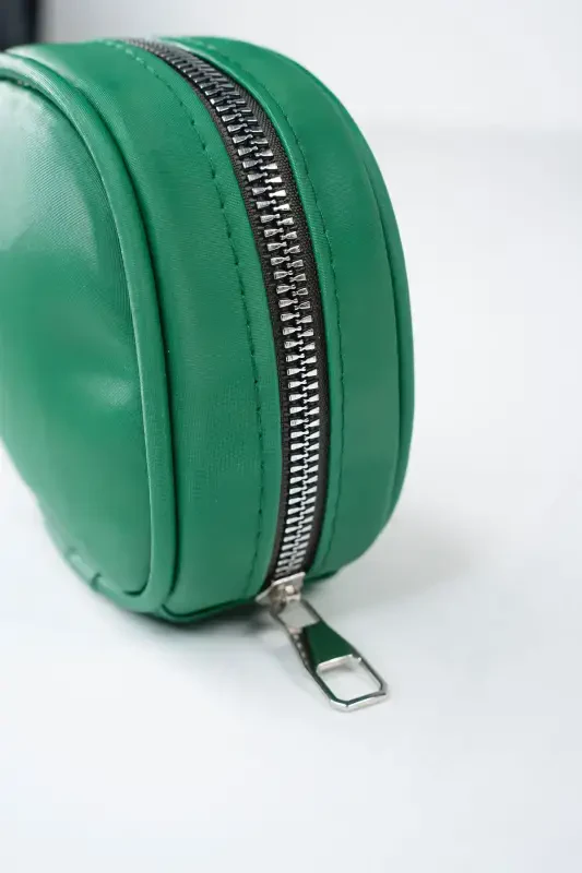 Bag Organizer Mini Makeup Bag - Benetton Green Mini Cosmetic Bag-Green - 4