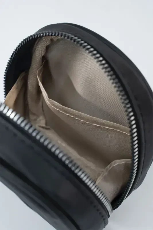 Bag Organizer Mini Makeup Bag - Black Mini Cosmetic Bag - Black - 4