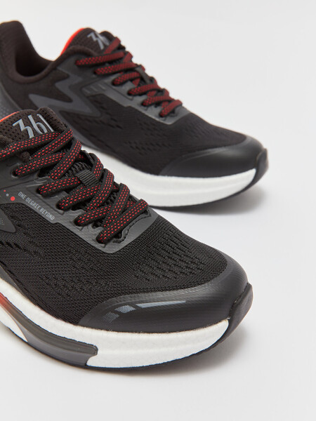 Siyah Bağcıklı Erkek Çocuk Aktif Spor Ayakkabı-Siyah - 8