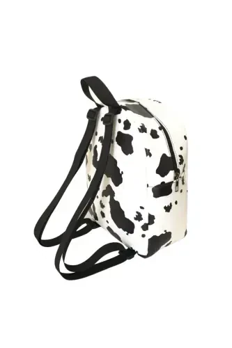 Bage Unisex Bolalar Yosh Sigir Naqshli Ryukzak-Oq - Modazone (1)