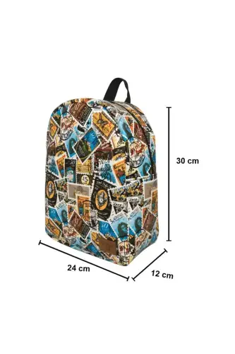 Bage Unisex Детский Подростковый Винтажный Рюкзак с Рисунком - Разноцветный - 4